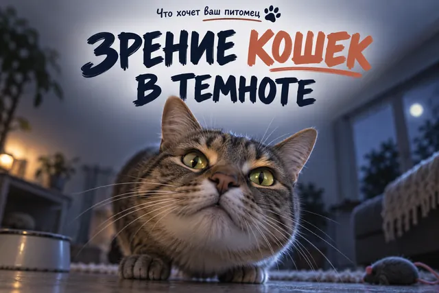 Как кошка находит миску и игрушки в темноте, если она не видит без света?