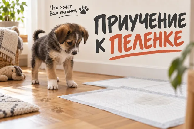 Как приучить щенка к пеленке без криков, если он пока не умеет сдерживаться?