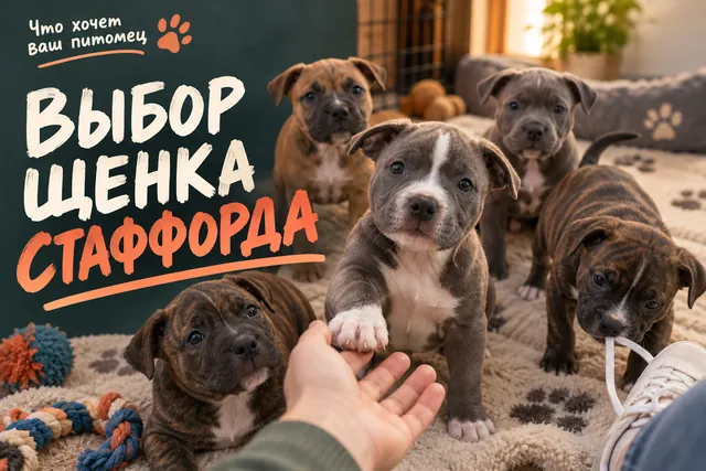Как выбрать щенка стаффорда: 5 признаков здоровой психики, а не только экстерьер
