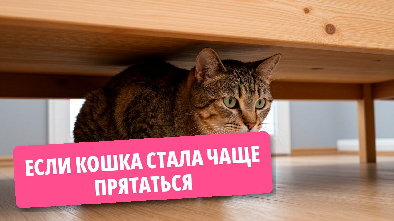 Если кошка стала чаще прятаться