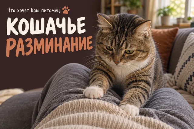 Почему кошка мнёт лапами хозяина и мурчит: 5 причин