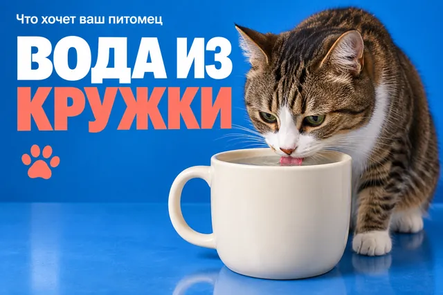 Почему кошка пьёт из вашей кружки и игнорирует миску: 5 бытовых причин и что реально помогает
