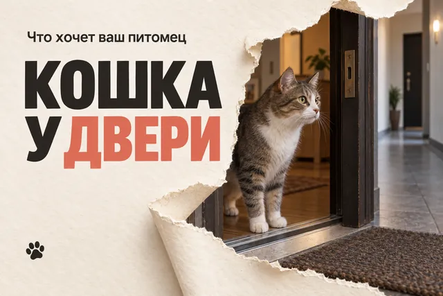 Почему кошка просит открыть дверь, а потом не входит: 5 причин