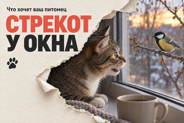 Почему кошка стрекочет на птиц за окном — и надо ли что-то с этим делать