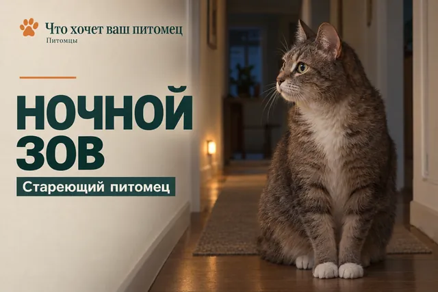 Почему пожилая кошка начинает громко мяукать по ночам