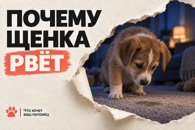 Почему щенка рвет: 7 частых причин и когда пора к врачу