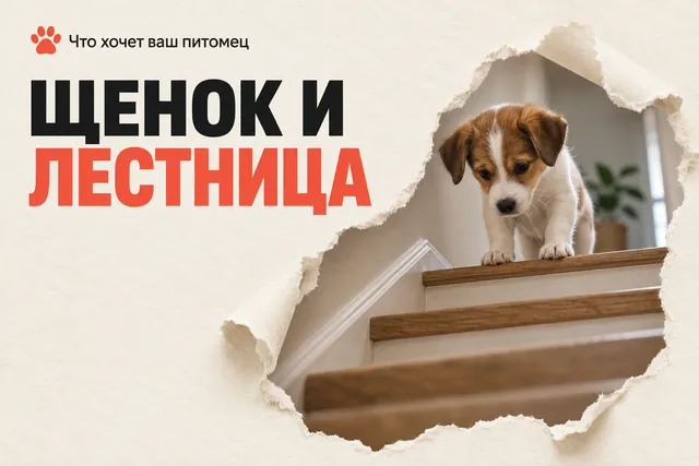 Почему щенку нельзя бегать по лестнице — и что делать вместо запрета