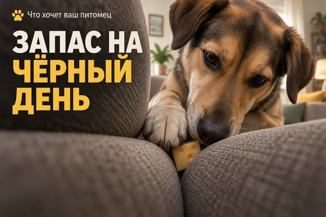 Почему собака прячет лакомства в диване, хотя никто не забирает её еду
