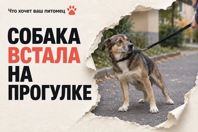 Почему собака упирается на прогулке и не хочет идти привычным маршрутом — и что с этим делать